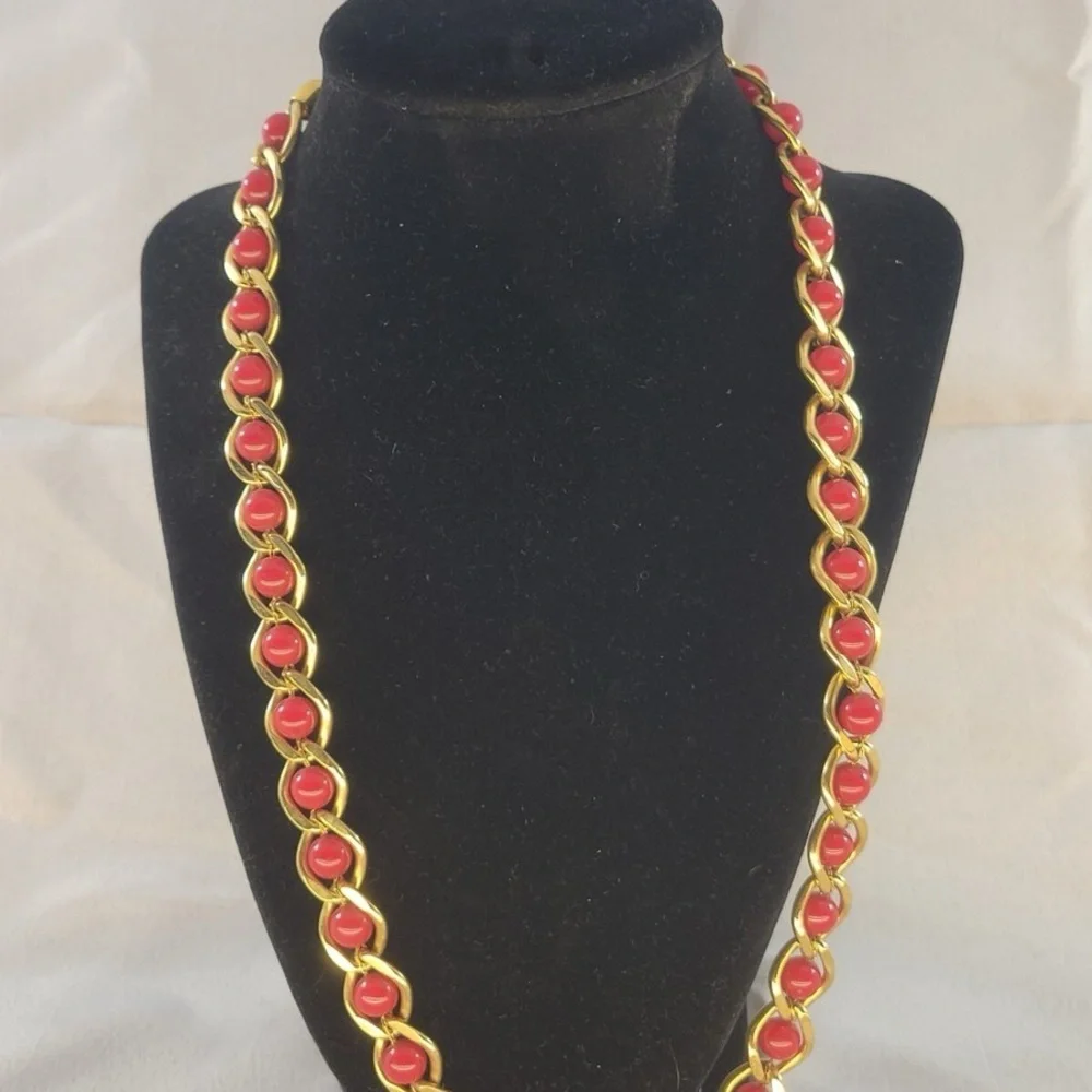 Napier Gold and Red Necklace